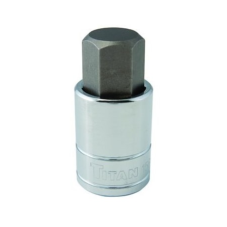Titan SOCKET HEX BIT 1/2" DR 3/4" CHROME TL15666